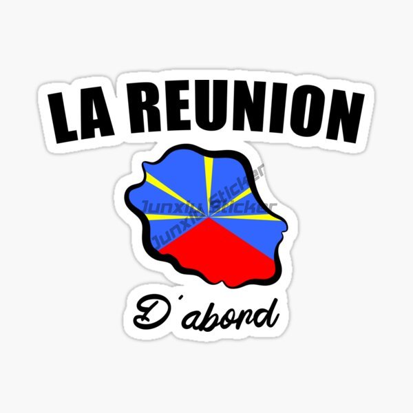 Laptop Accessories Logo - Reunion Island Flag Car Stickers Bike