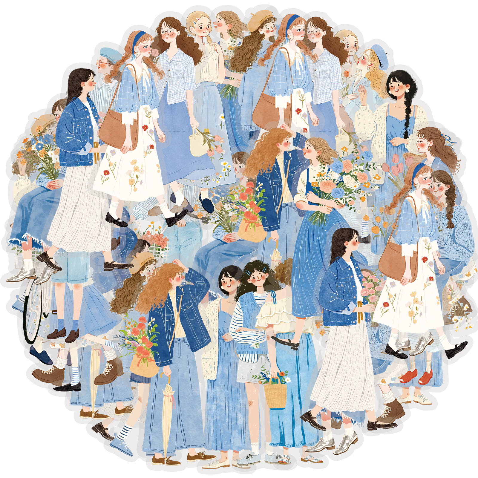Laptop Accessories Gifts - Etori Life Blue Forest Style Girl
