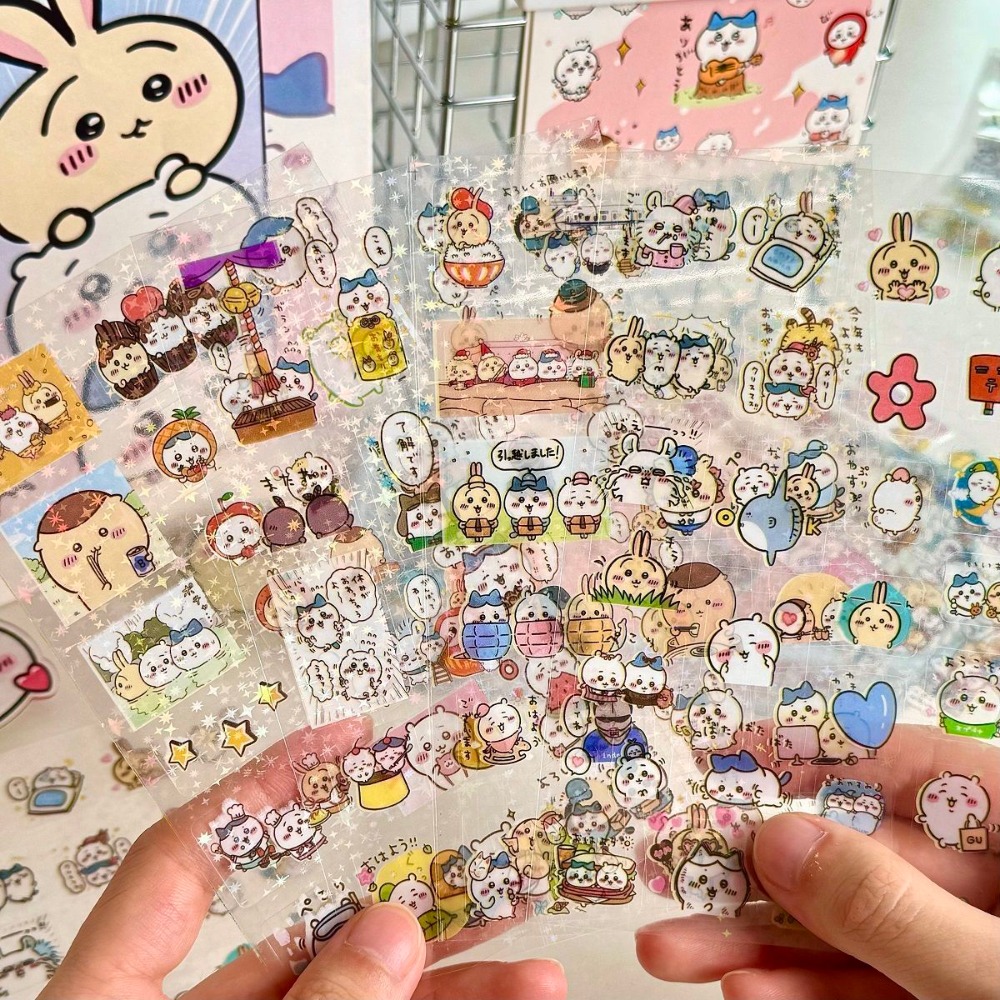 Laptop Accessories All - 30Pcs Chiikawa Laser Stickers Cartoon Waterproof