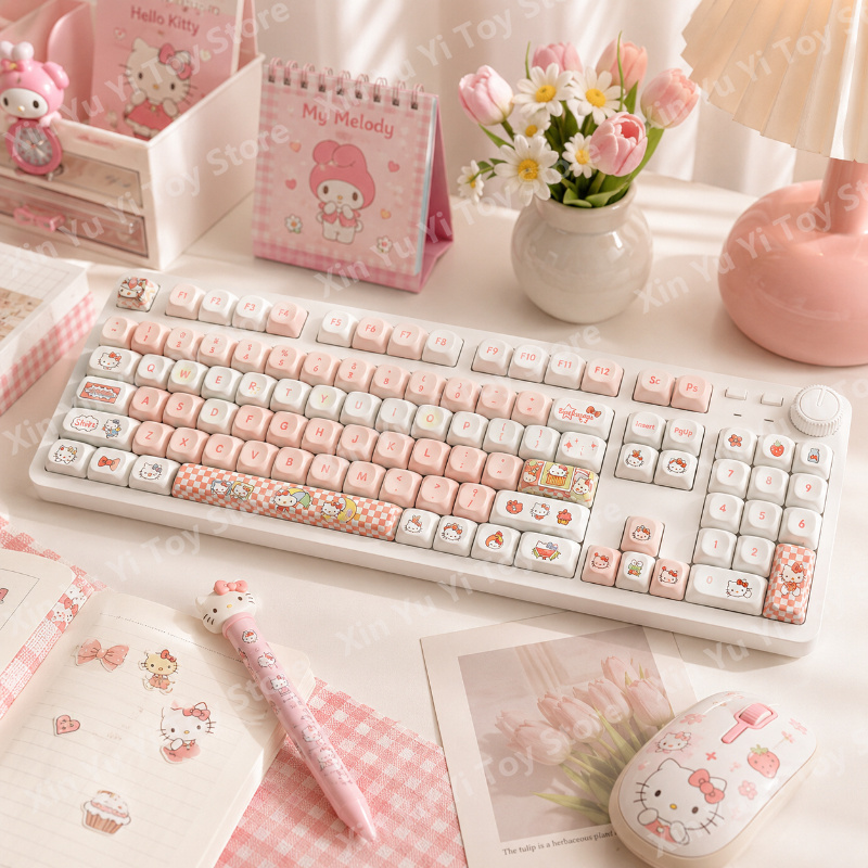 Laptop Accessories Gifts - Sanrio Hello Kitty Wired Mechanical Keyboard