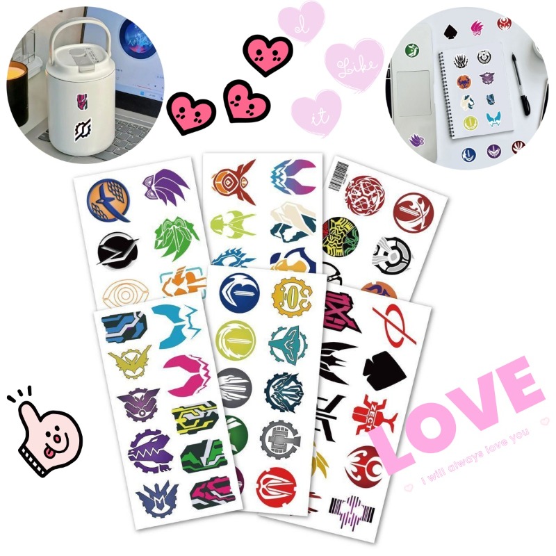 Laptop Accessories All - 60 Sheets Kamen Rider Logo Stickers