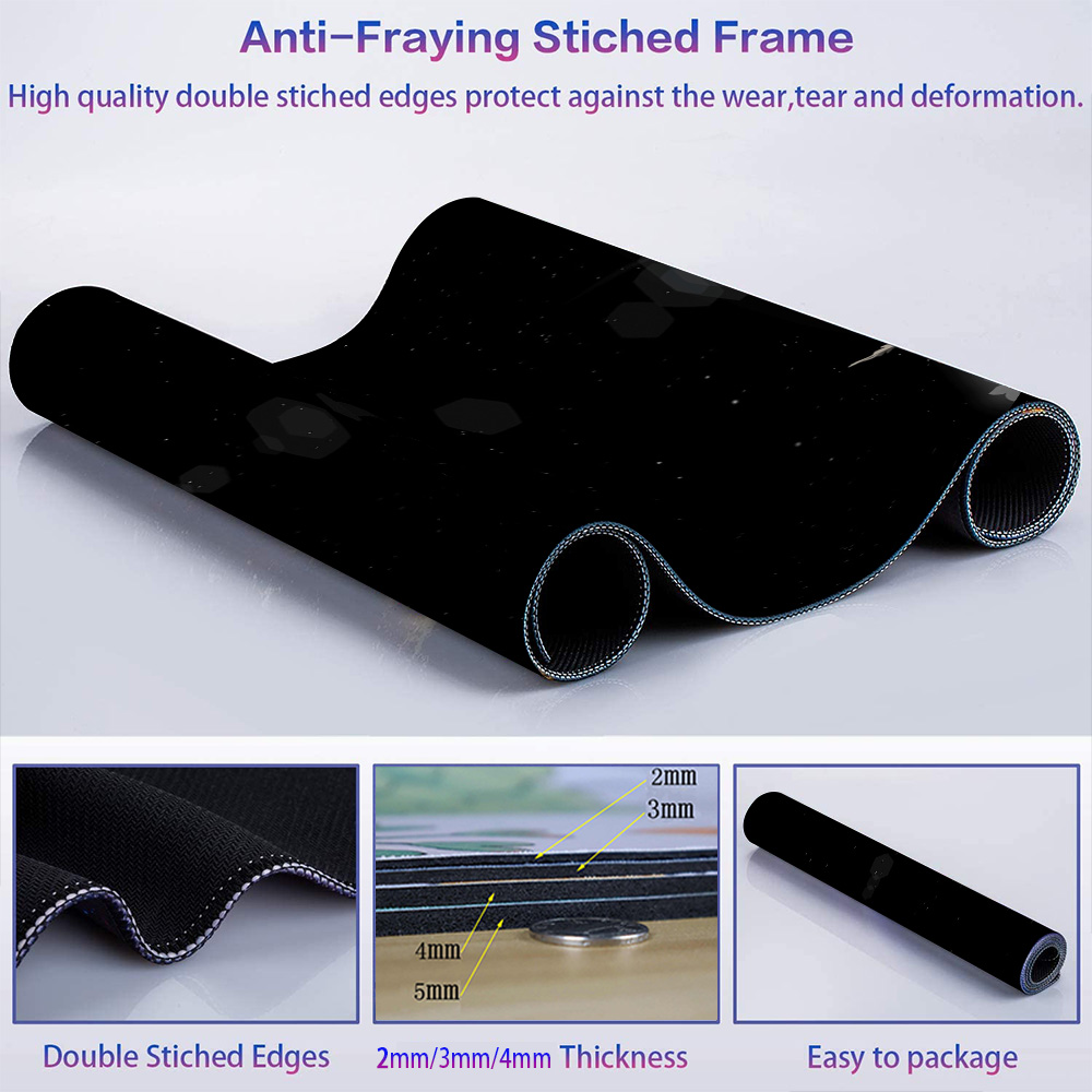 Black Mausepad Art Table Mouse - Laptop Accessories For Protection ulasan dan harga