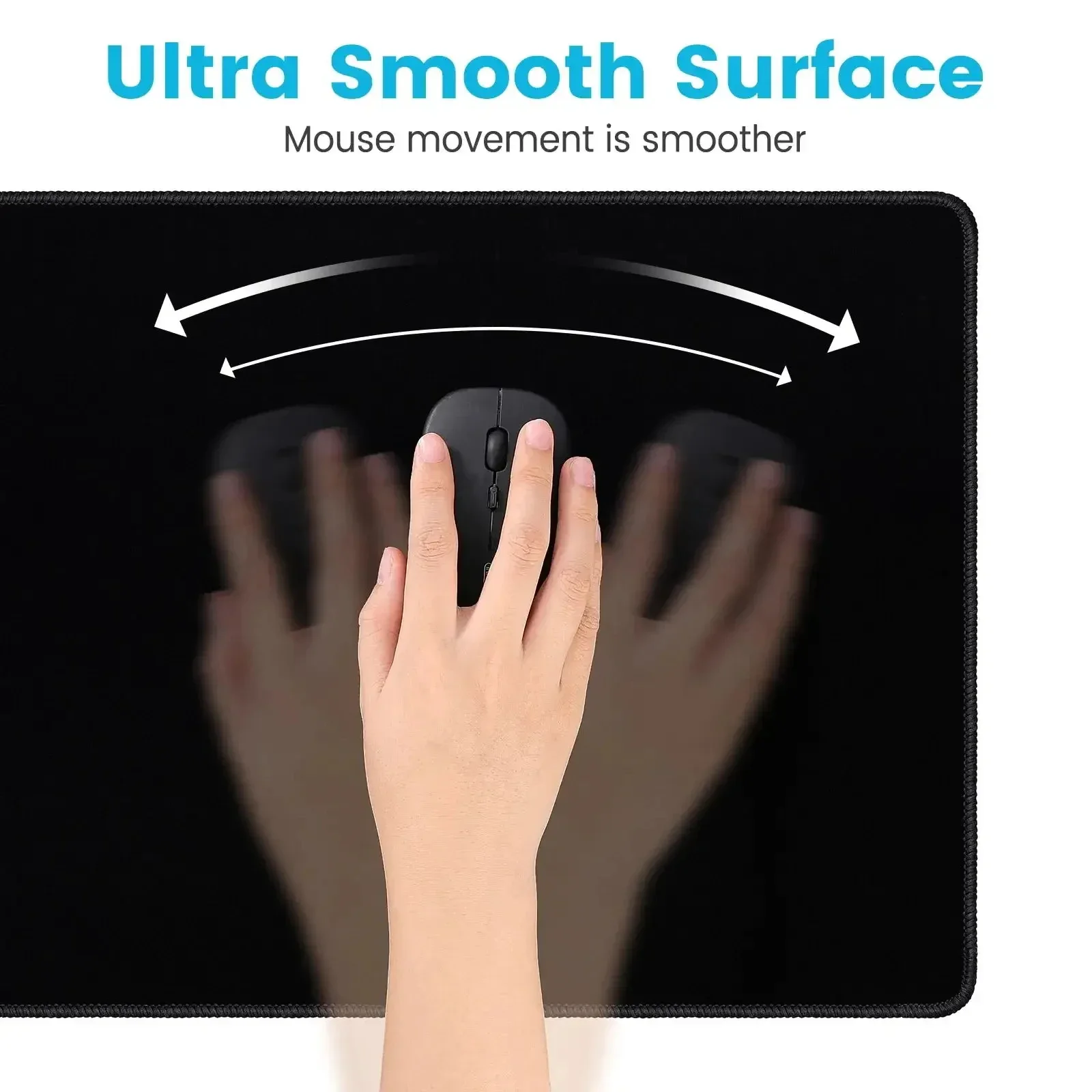 Black Mausepad Art Table Mouse - Laptop Accessories For Protection ulasan dan harga
