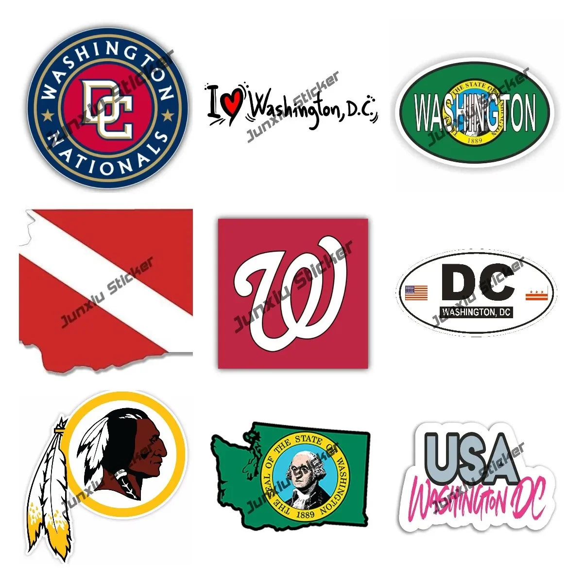 USA Washington Flag Map Car St - Laptop Accessories Logo ulasan dan harga