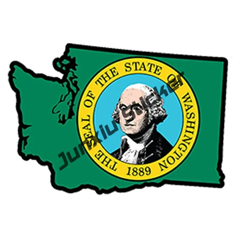 USA Washington Flag Map Car St - Laptop Accessories Logo ulasan dan harga