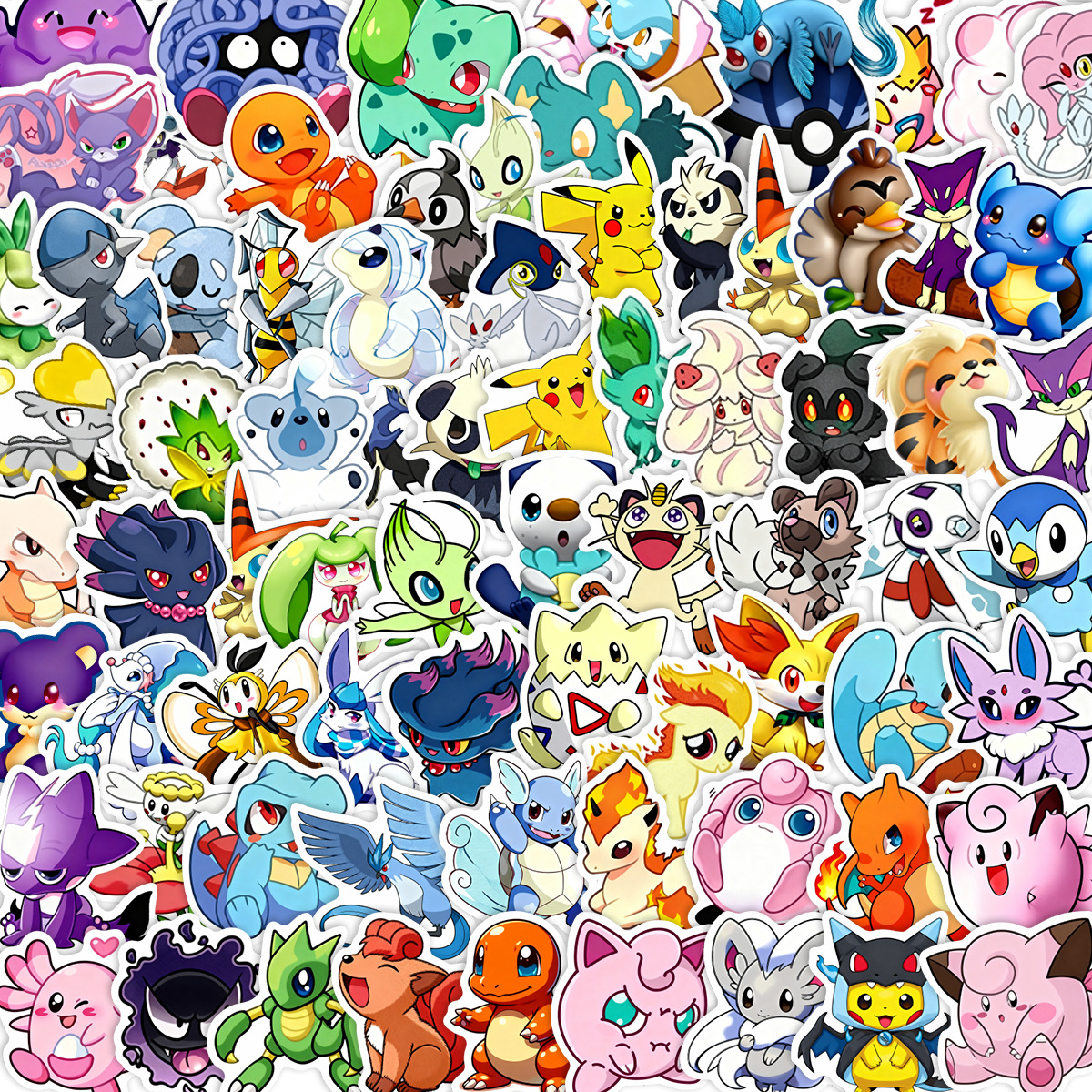 100/200pcs Pokemon Anime Stick - Laptop Accessories Gifts ulasan dan harga