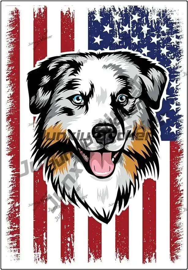 American Flag Australian Sheph - Laptop Accessories Logo ulasan dan harga