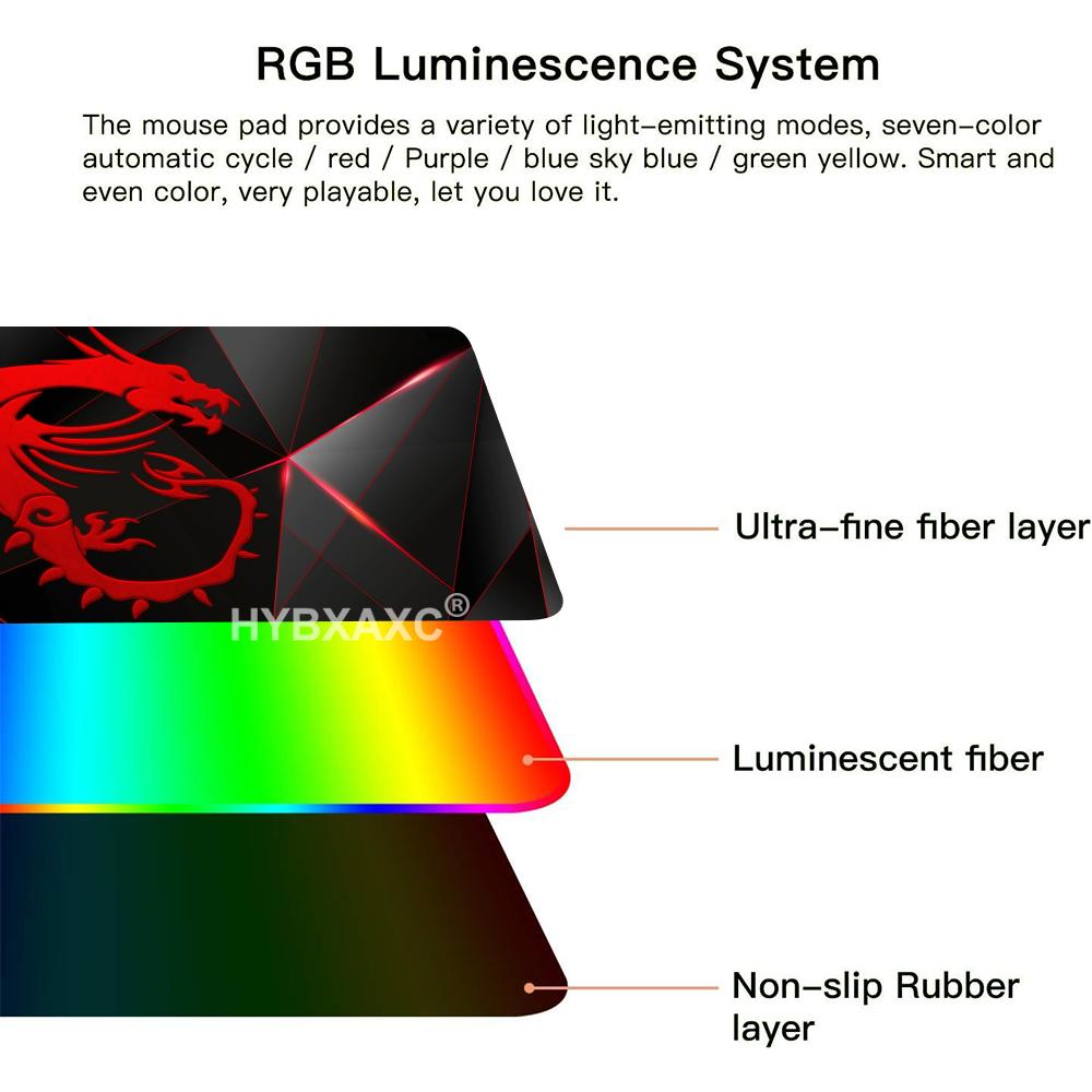 Gaming Mouse Pad Rgb Msi LOGO  - Laptop Accessories Msi ulasan dan harga