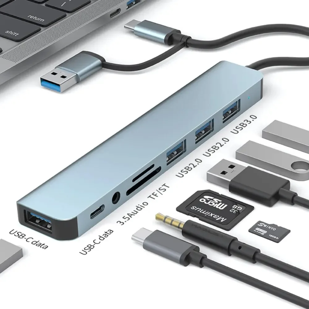 8 In 2 USB-C Hub With 3.0 SD/T - Usb C Docking Hub ulasan dan harga