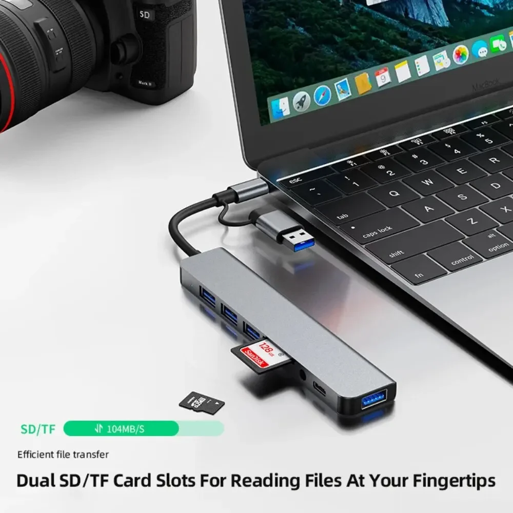 8 In 2 USB-C Hub With 3.0 SD/T - Usb C Docking Hub ulasan dan harga