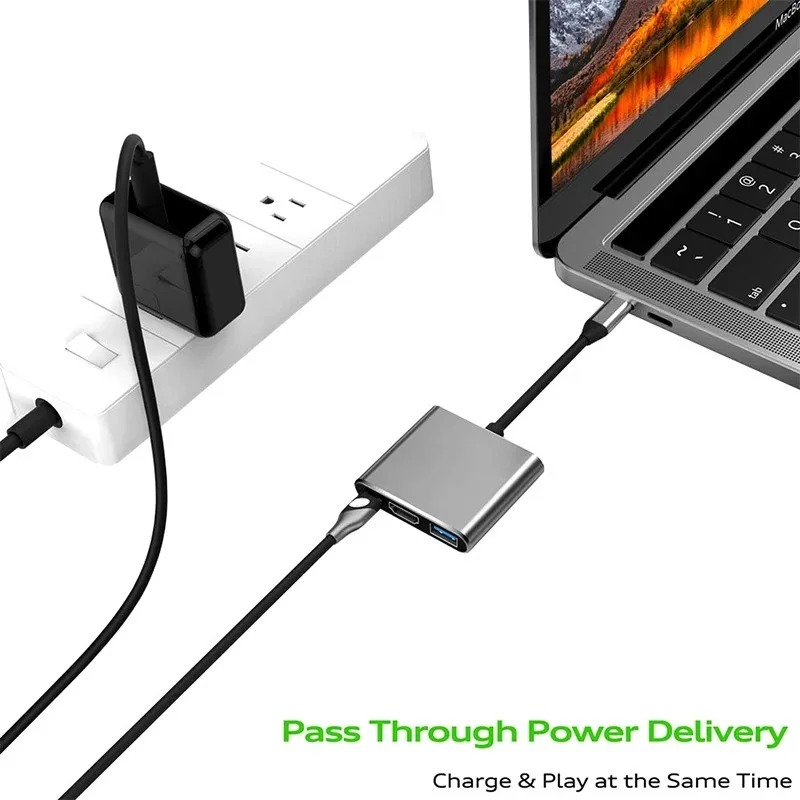 USB C HUB 3in1 Type C 3.0 to H - Usb C Docking Hub ulasan dan harga