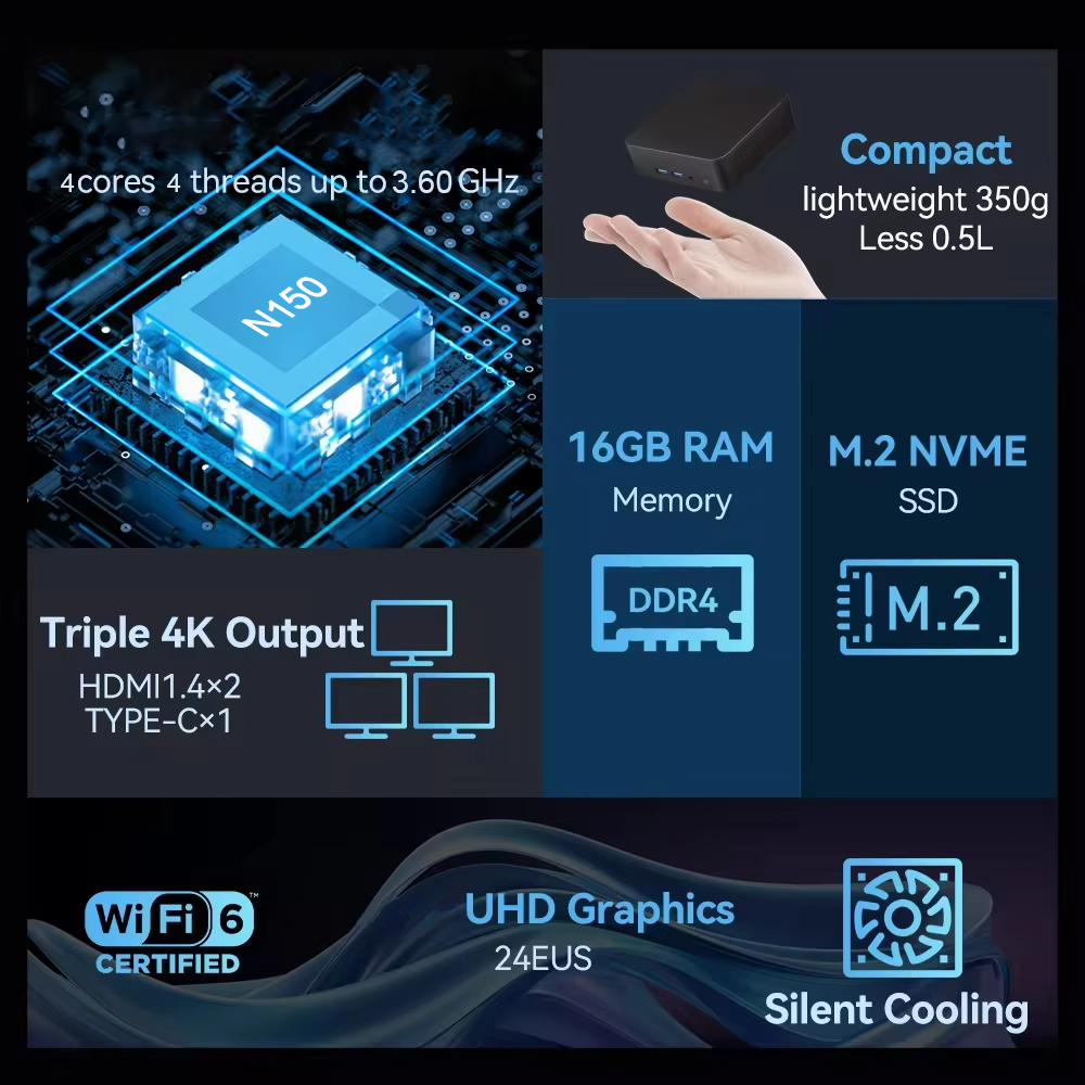 Portable Mini PC Windows 11 In - Laptop Accessories Sleeve ulasan dan harga