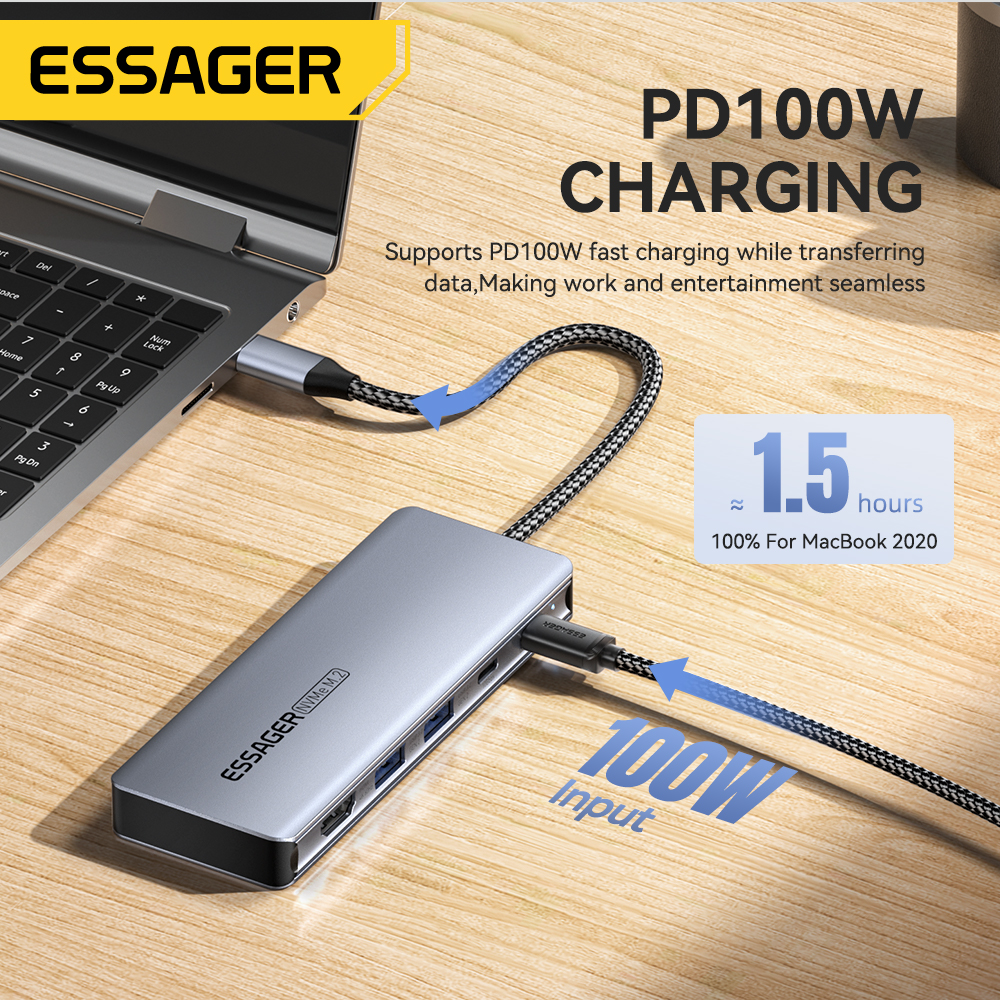 Essager USB C Hub With M.2 SSD - Usb C Docking Hub ulasan dan harga