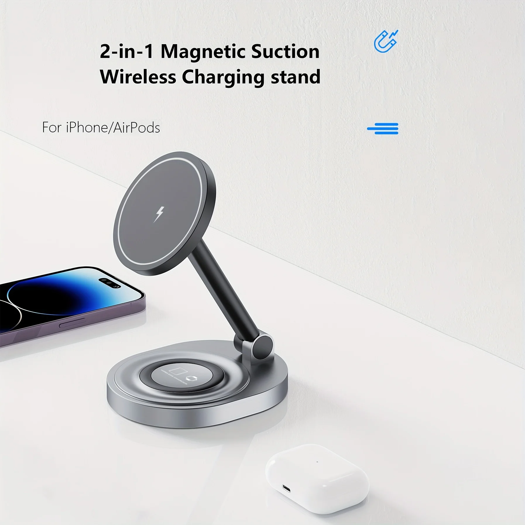 2 In 1 Magnetic Wireless Charg - Usb C Docking Hub ulasan dan harga