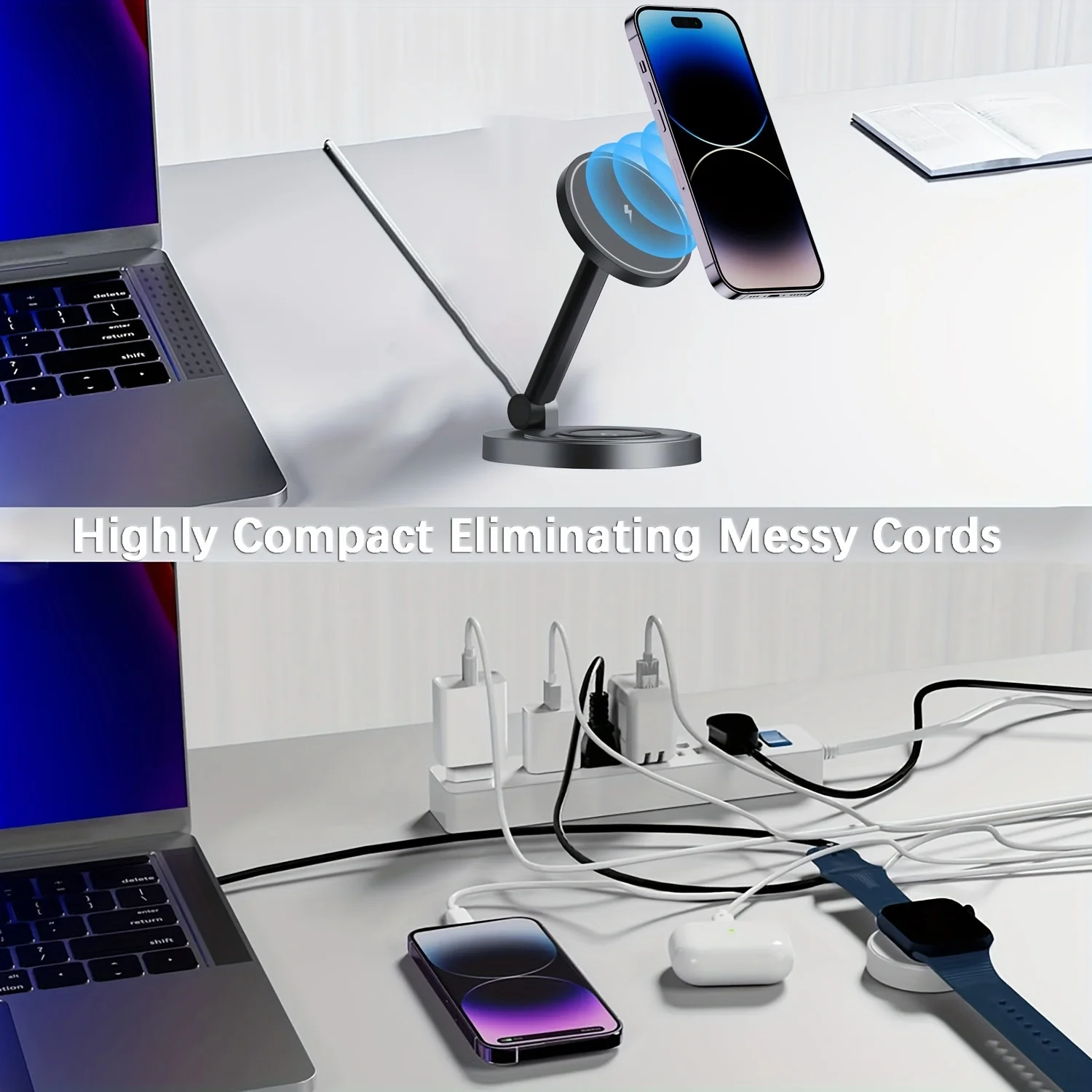 2 In 1 Magnetic Wireless Charg - Usb C Docking Hub ulasan dan harga