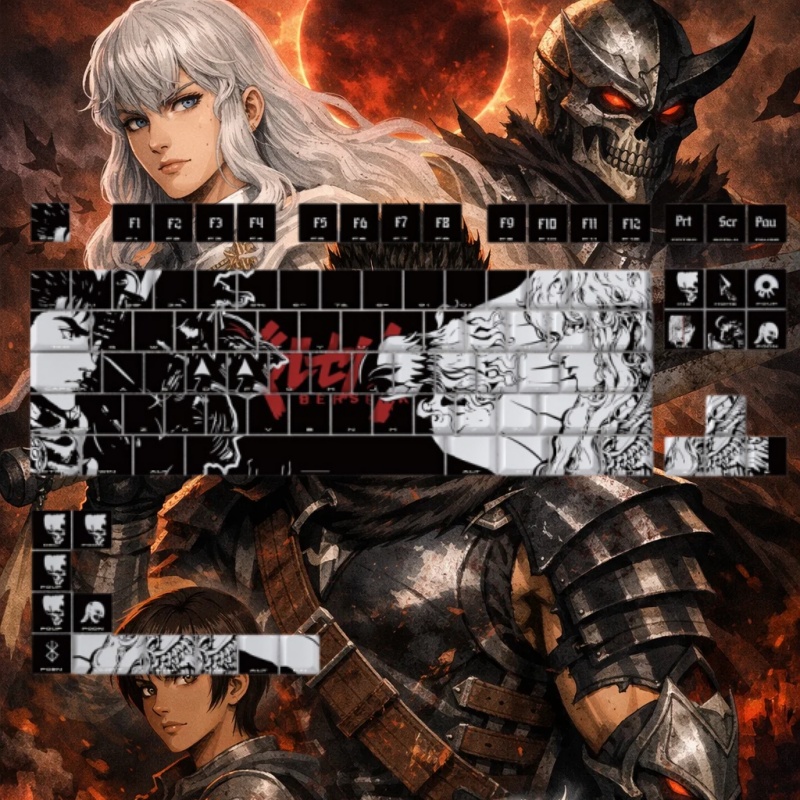 BERSERK Theme Anime Keycap 98  - Laptop Accessories Gifts ulasan dan harga