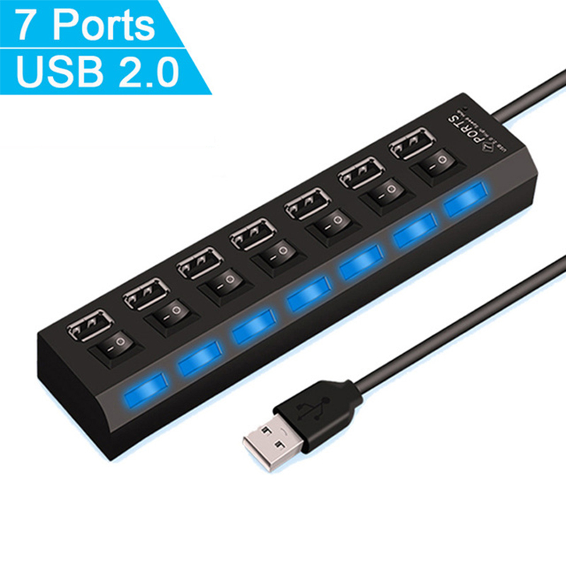 7 Port USB 2.0 Hub Splitter Fo - Laptop Accessories All ulasan dan harga