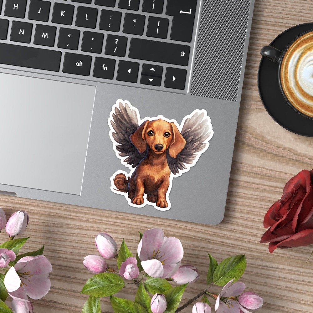 Dachshund Angel Vinyl New Must - Laptop Accessories To Have ulasan dan harga
