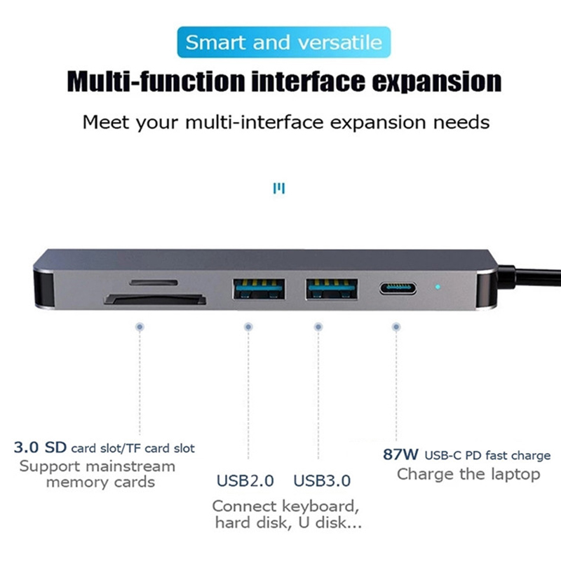 6 In 1 PD Type C Docking Stati - Usb C Docking Hub ulasan dan harga