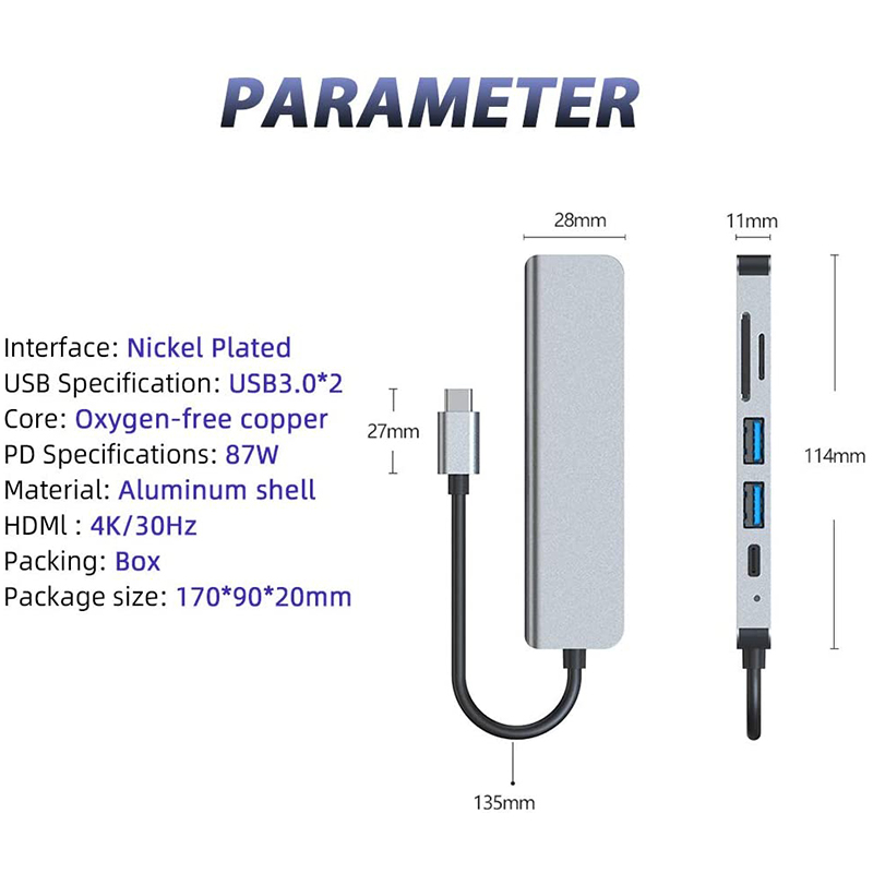 6 In 1 PD Type C Docking Stati - Usb C Docking Hub ulasan dan harga
